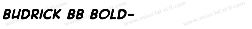 Budrick BB Bold字体转换